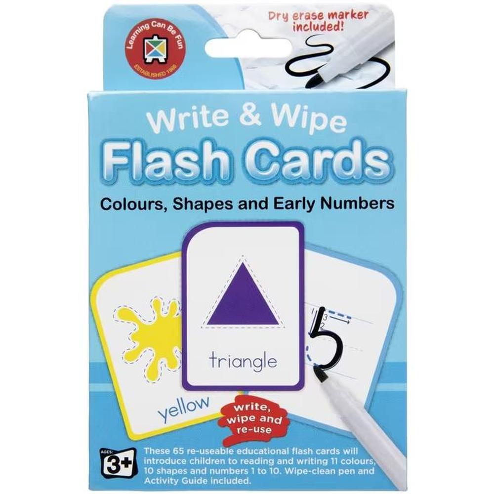 Write & Wipe Flash Cards - Colours, Shapes & Early Numbers