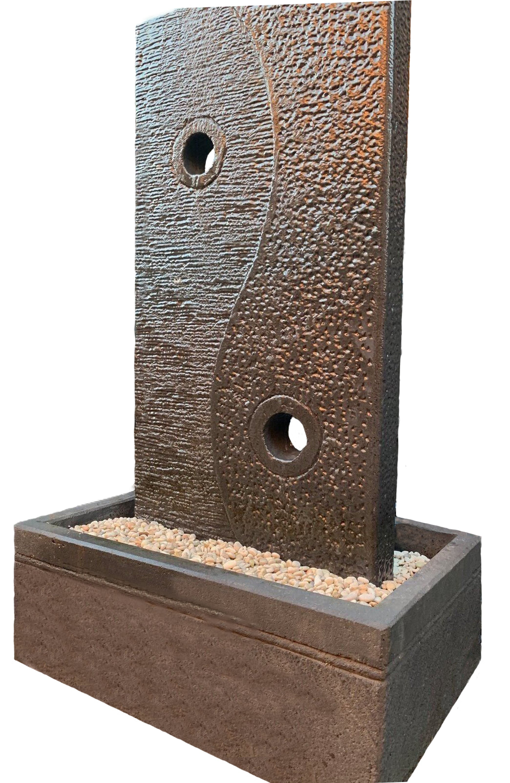 u Yin Yang Water Feature with Holes 70cm x 100cm
