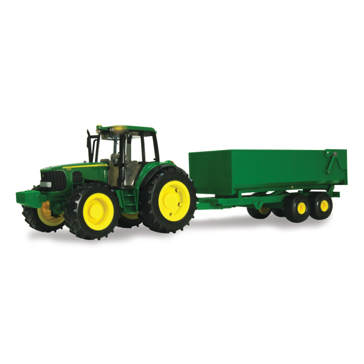 John Deere Tractor with Trailer Wagon 1:16