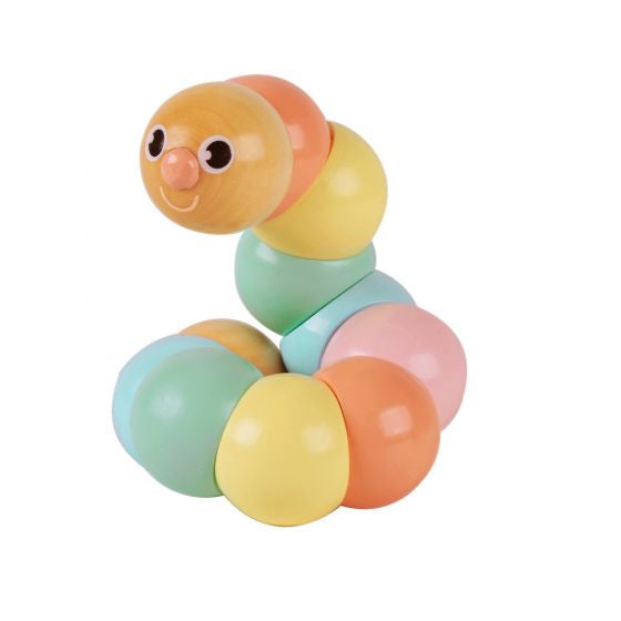 Wooden Caterpillar Large (pastel)