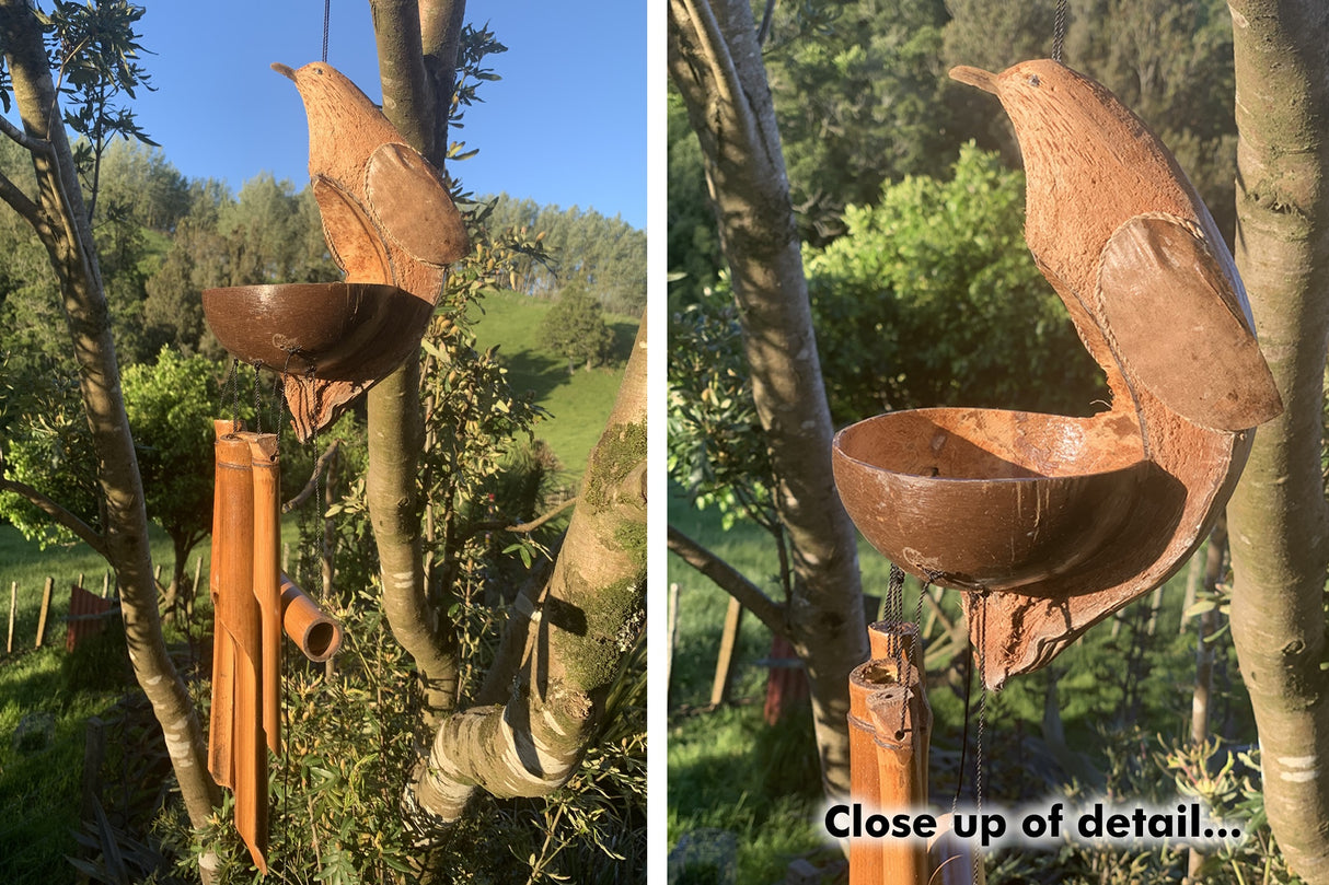 Wind Chime - Handmade Bamboo Bird Feeder
