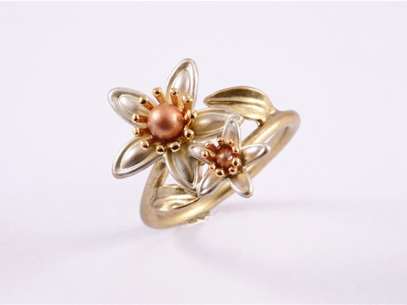 Ring - Bronze Pearl Flower