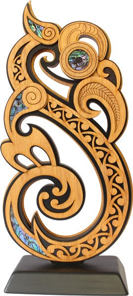 NZ Made Wooden Standing Art Work - Manaia