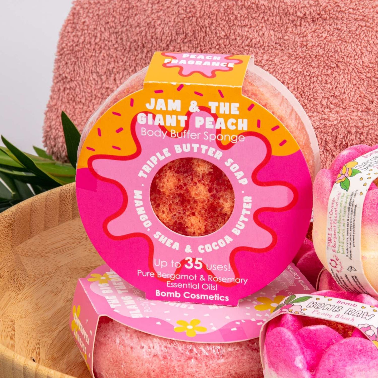 Bomb Cosmetics Body Buffer - Jam & The Giant Peach