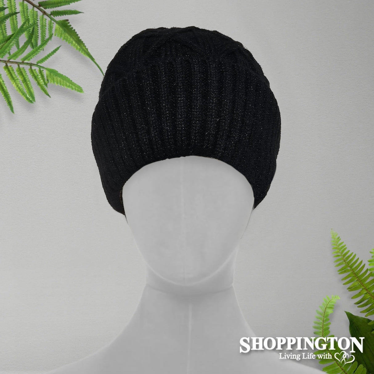 Cashmere Blend Beanie - Black