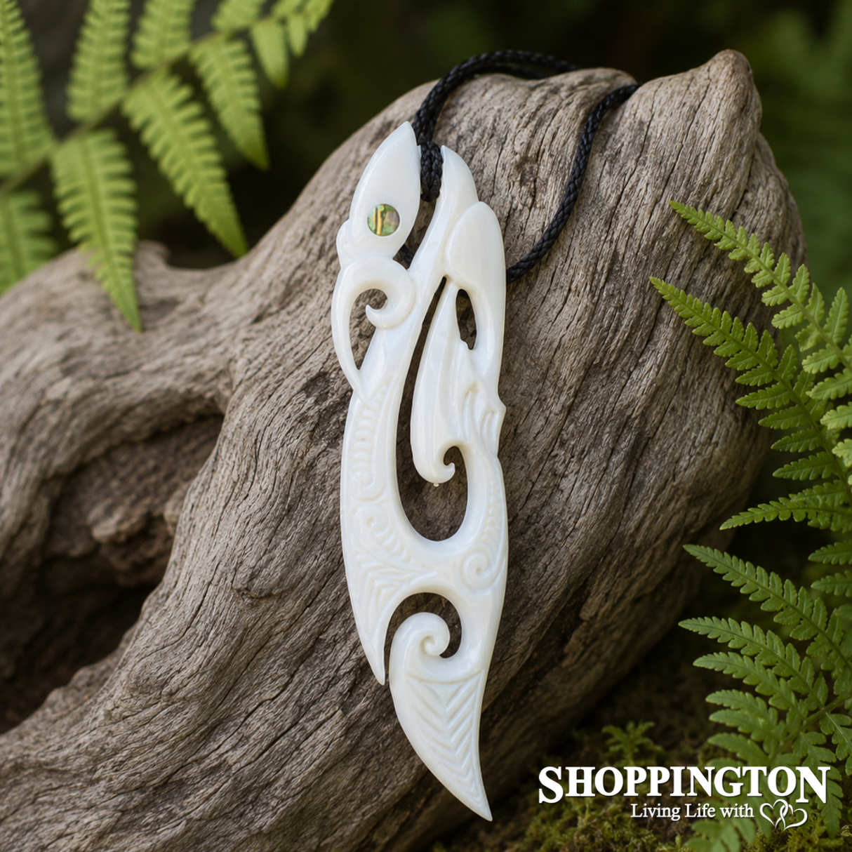 Large Bone Manaia - Pendant