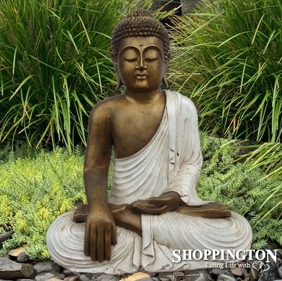 Buddha Sitting Chakra 50cm - Gold & Cream