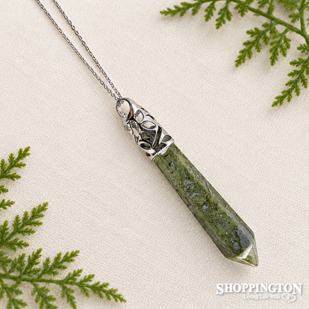 Crystal Pendant - Serpentine Point