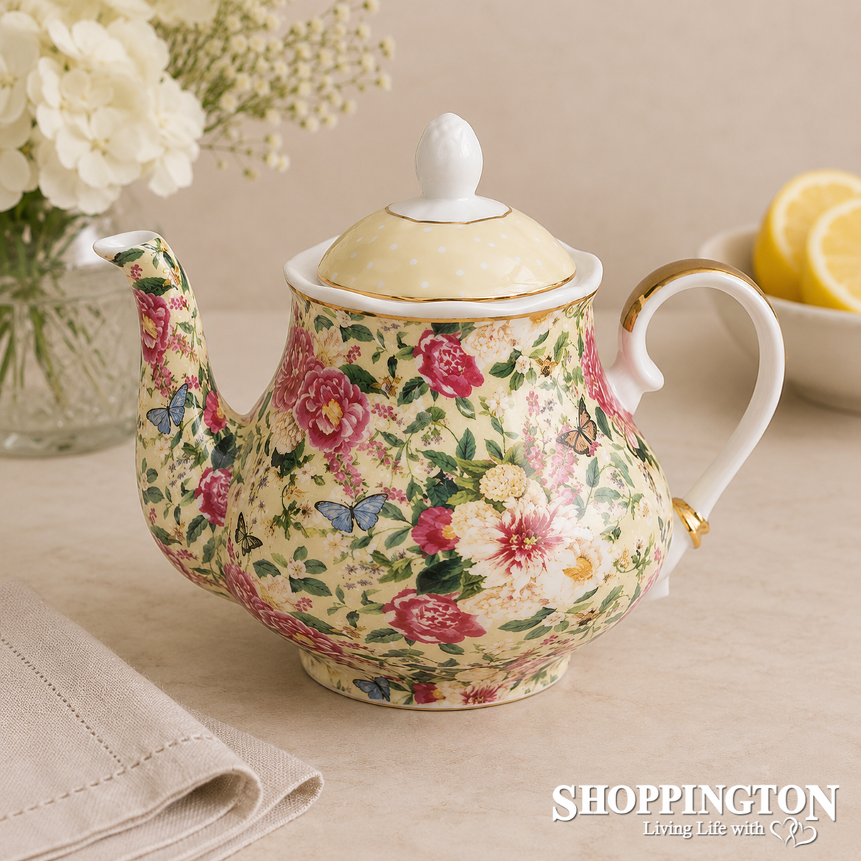 Floral Garden - Cream Tea Pot