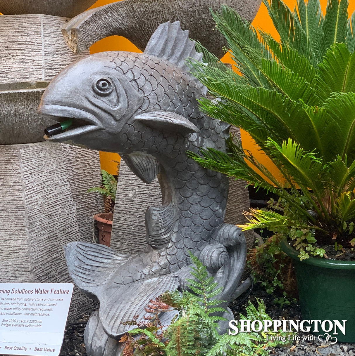 Fish Water Fountain - Concrete Fish 80cm