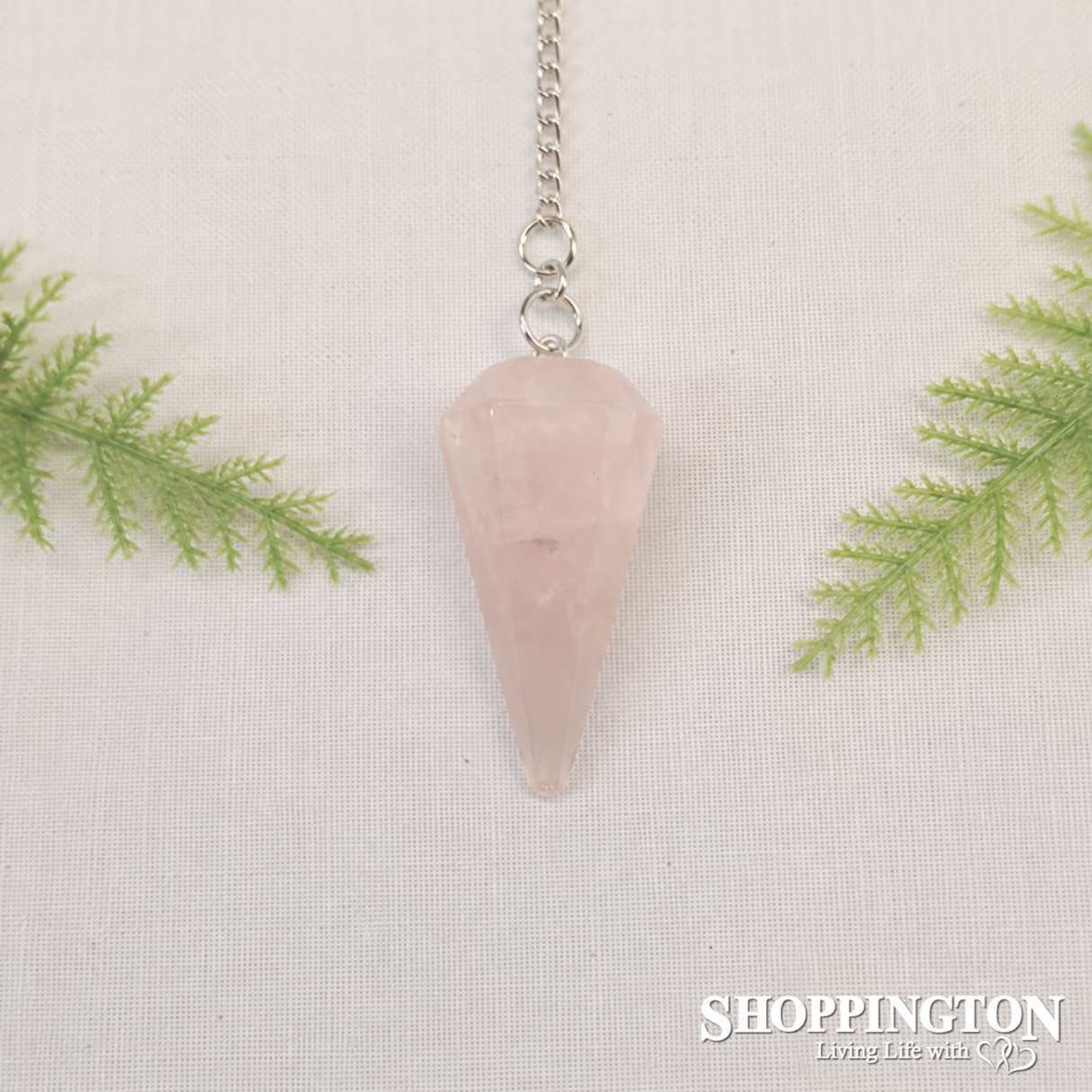 Pendulum Necklace - Rose Quartz