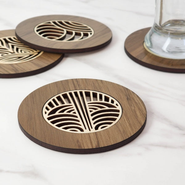 NZ Made Coaster: Art Deco - River Rimu
