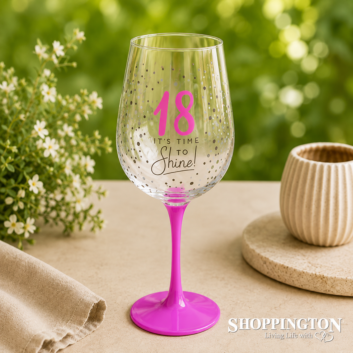 Dotty Star Wine Glass - 18th