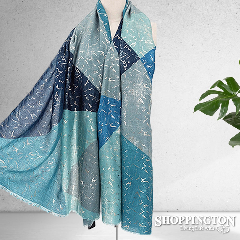 Scarf - Shades of Blue Triangles