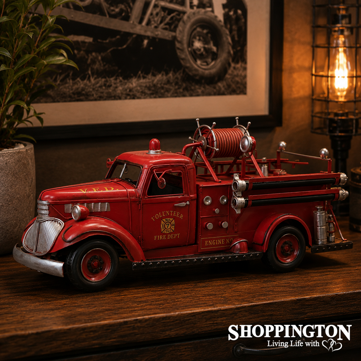 Die Cast Metal Replica Chevy Fire Truck