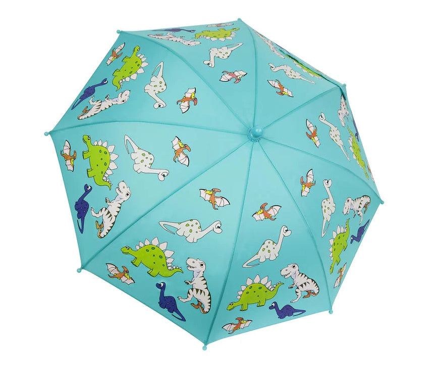 Colour Changing Kids Umbrella - Dinosaurs