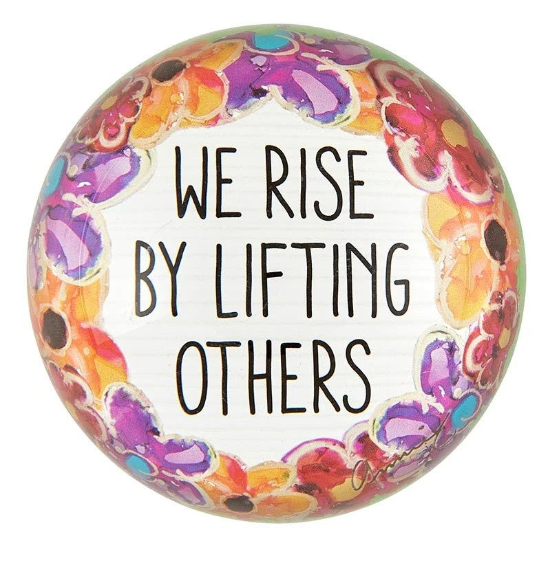 Glass Paperweight Dome - We Rise