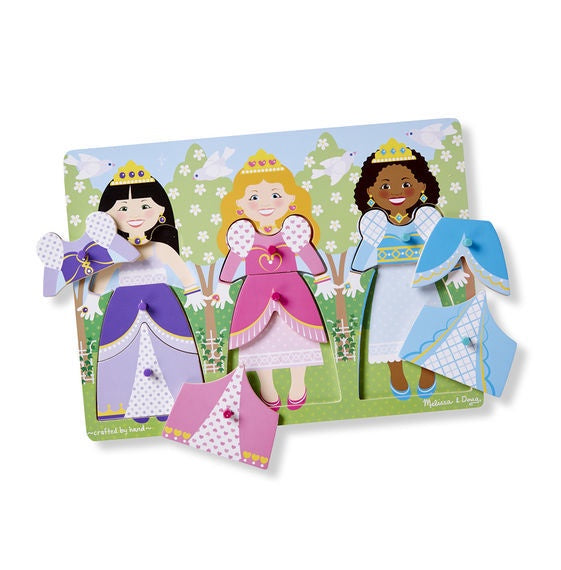 Melissa & Doug Peg Puzzle - Princess Dress-Up
