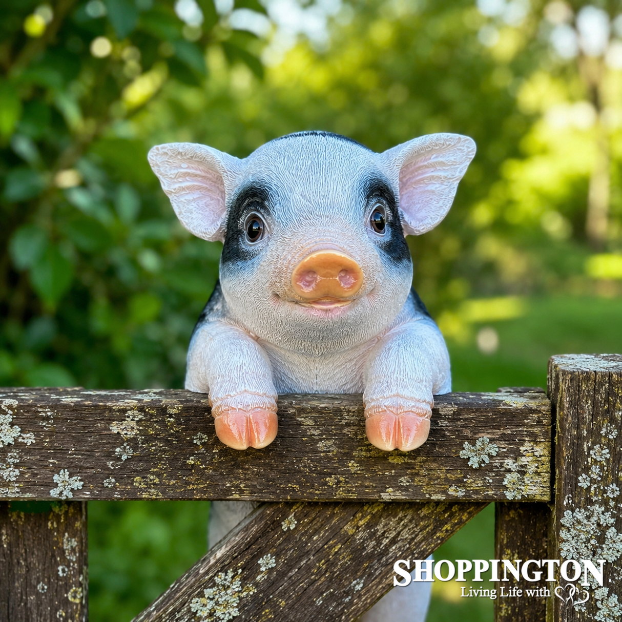 Piglet - Fence Hanging Black & White
