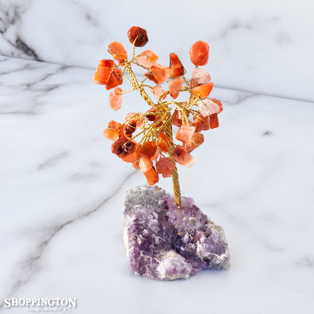 Crystal Tree - Red Agate with Fluorite Base