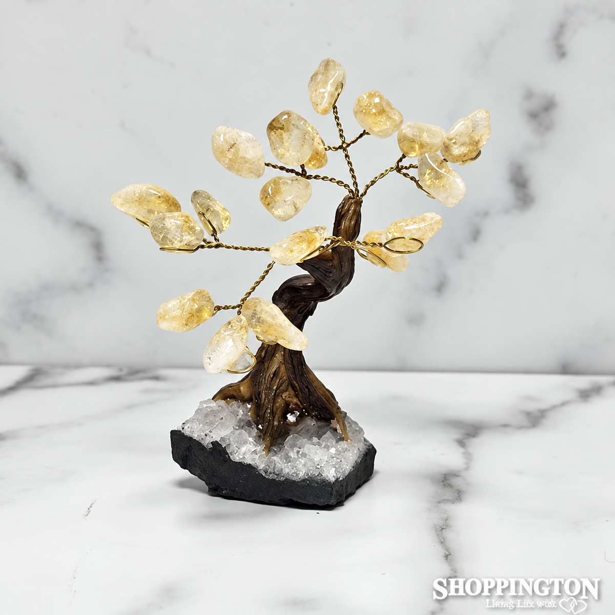 Crystal Gemstone Tree 10cm - Citrine