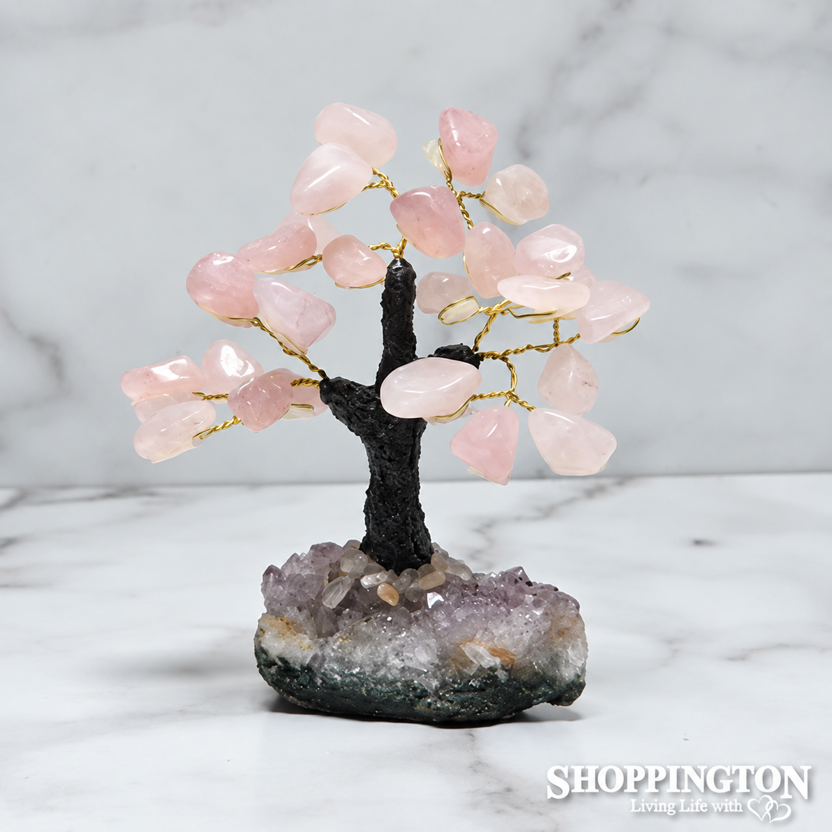Crystal Gemstone Tree - Rose Quartz 12cm