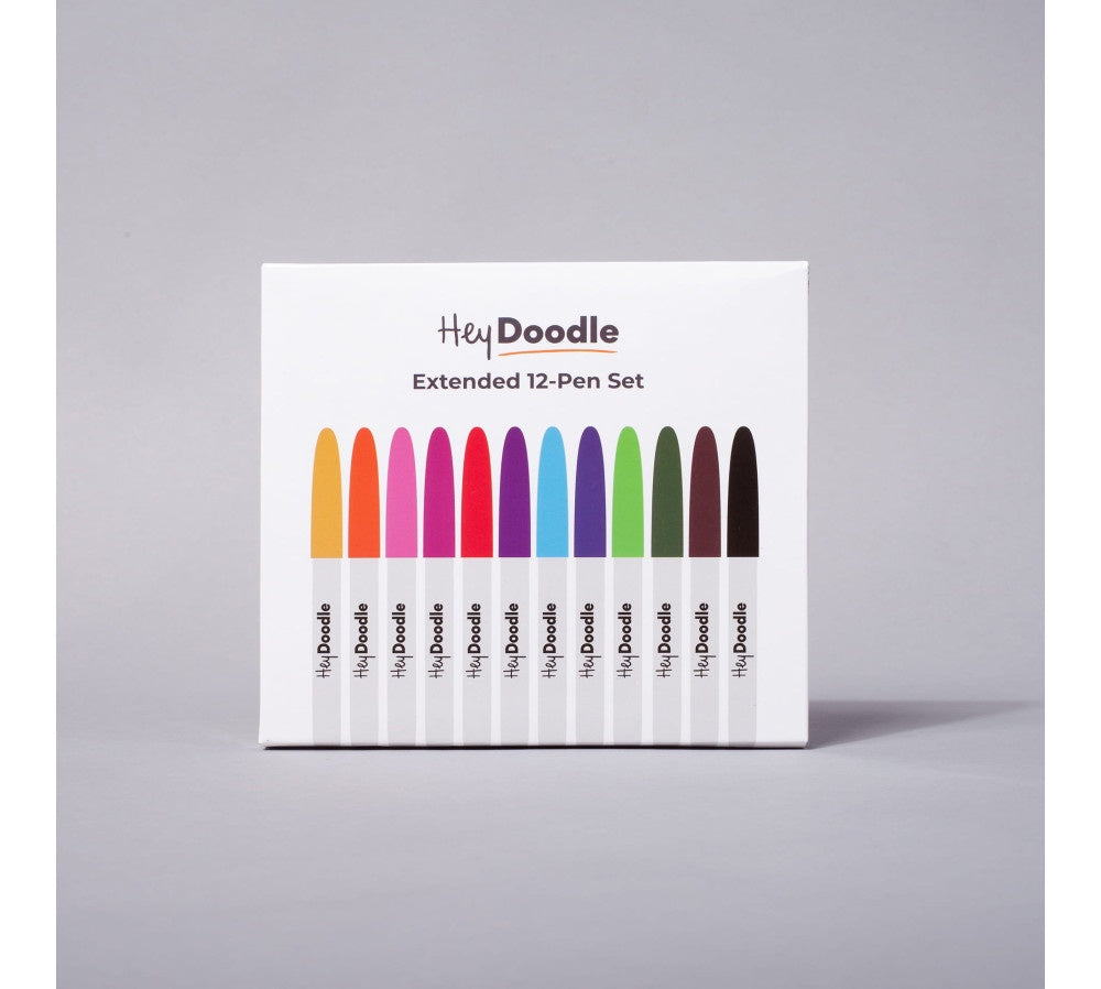 Hey Doodle Markers - Extended 12 Pen Set