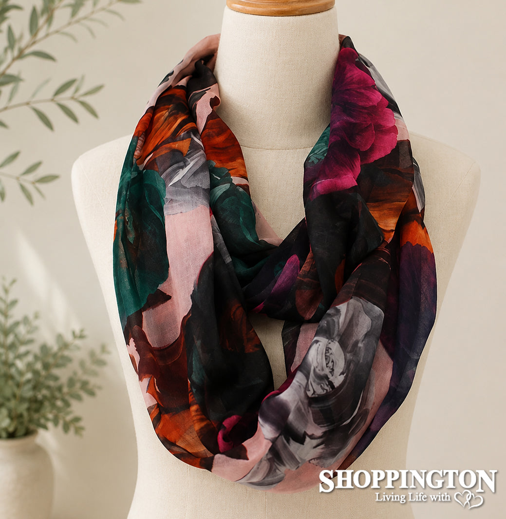 Snood - Pink/Purple Peony's