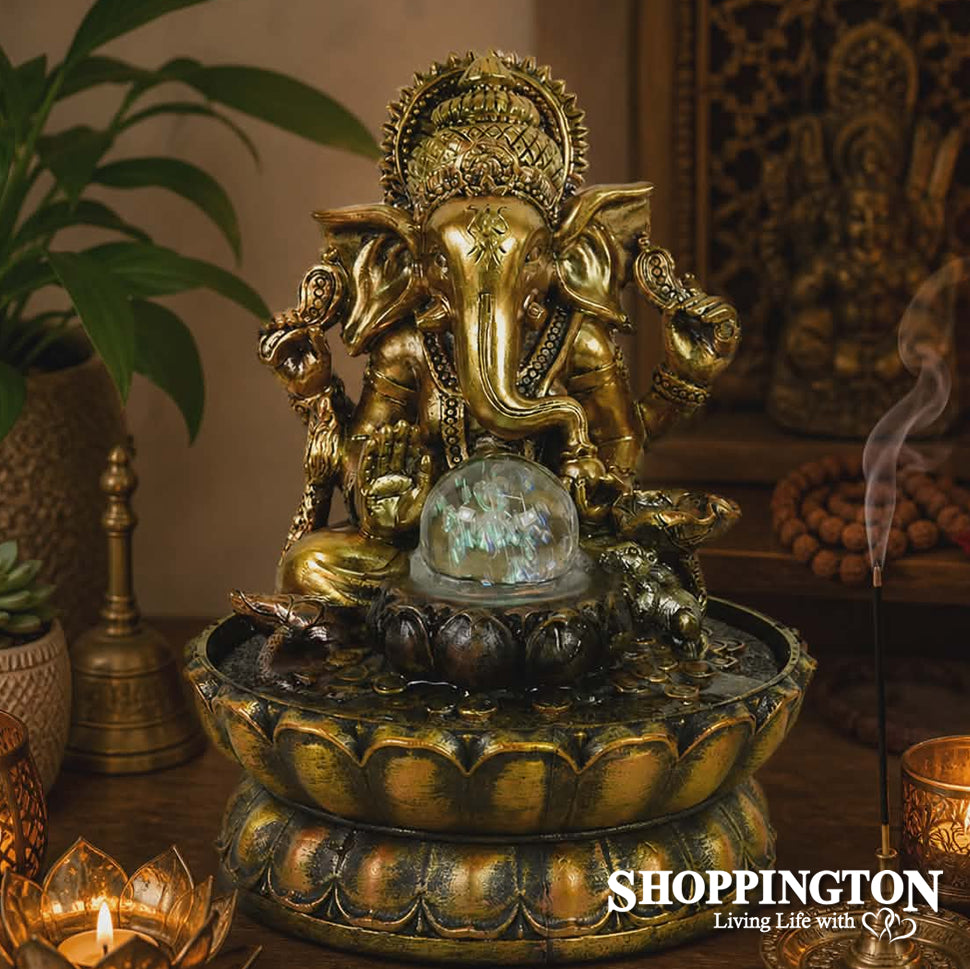 Water Fountain Ganesha with Ball (indoors)