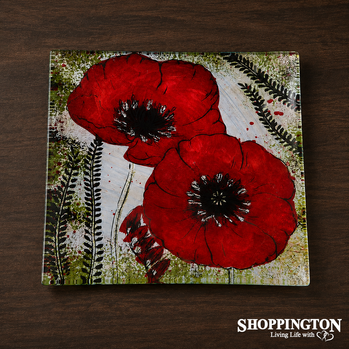 Glass Armistace Plate 27cm x 27cm