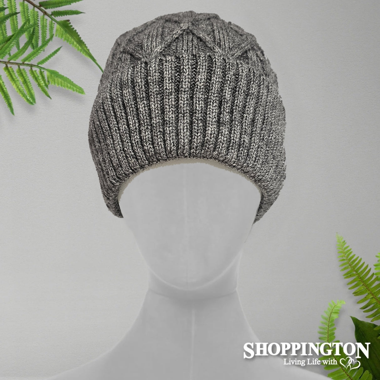 Cashmere Blend Beanie - Grey