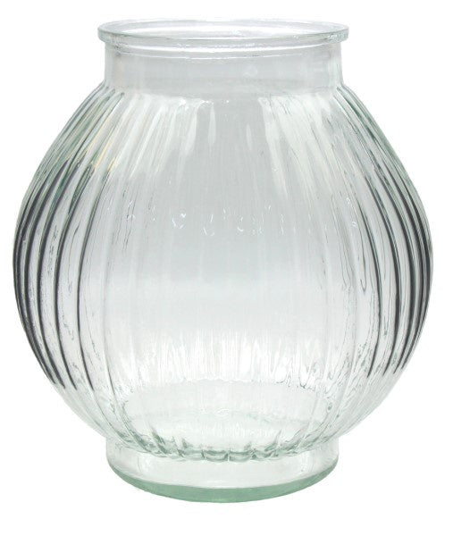 Glass Vase - Textured Fish Bowl