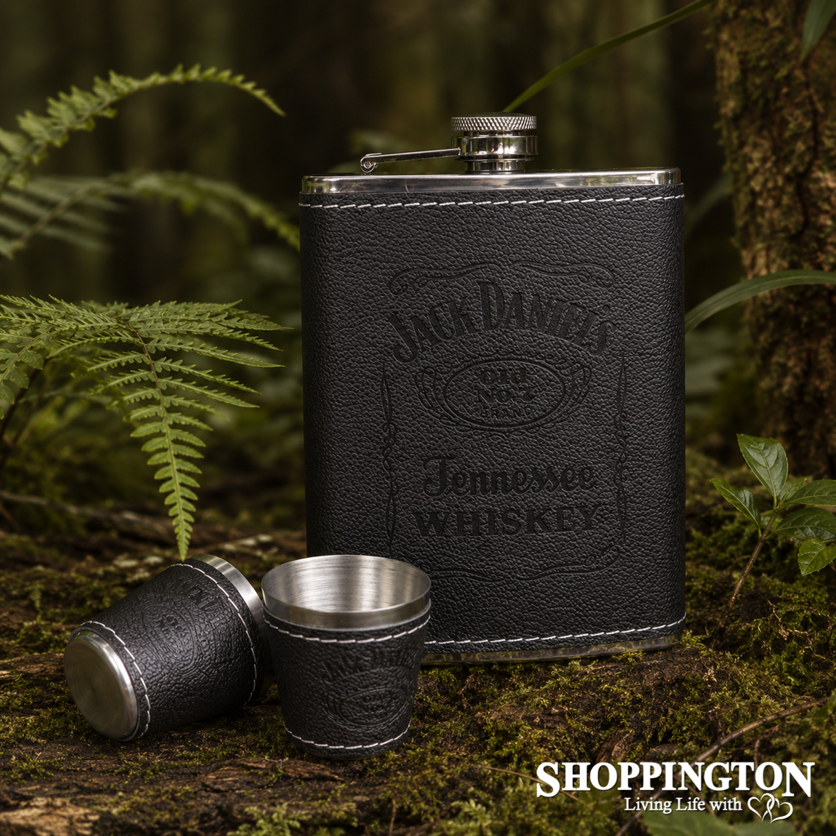 Jack Daniels 3 piece Hip Flask Set