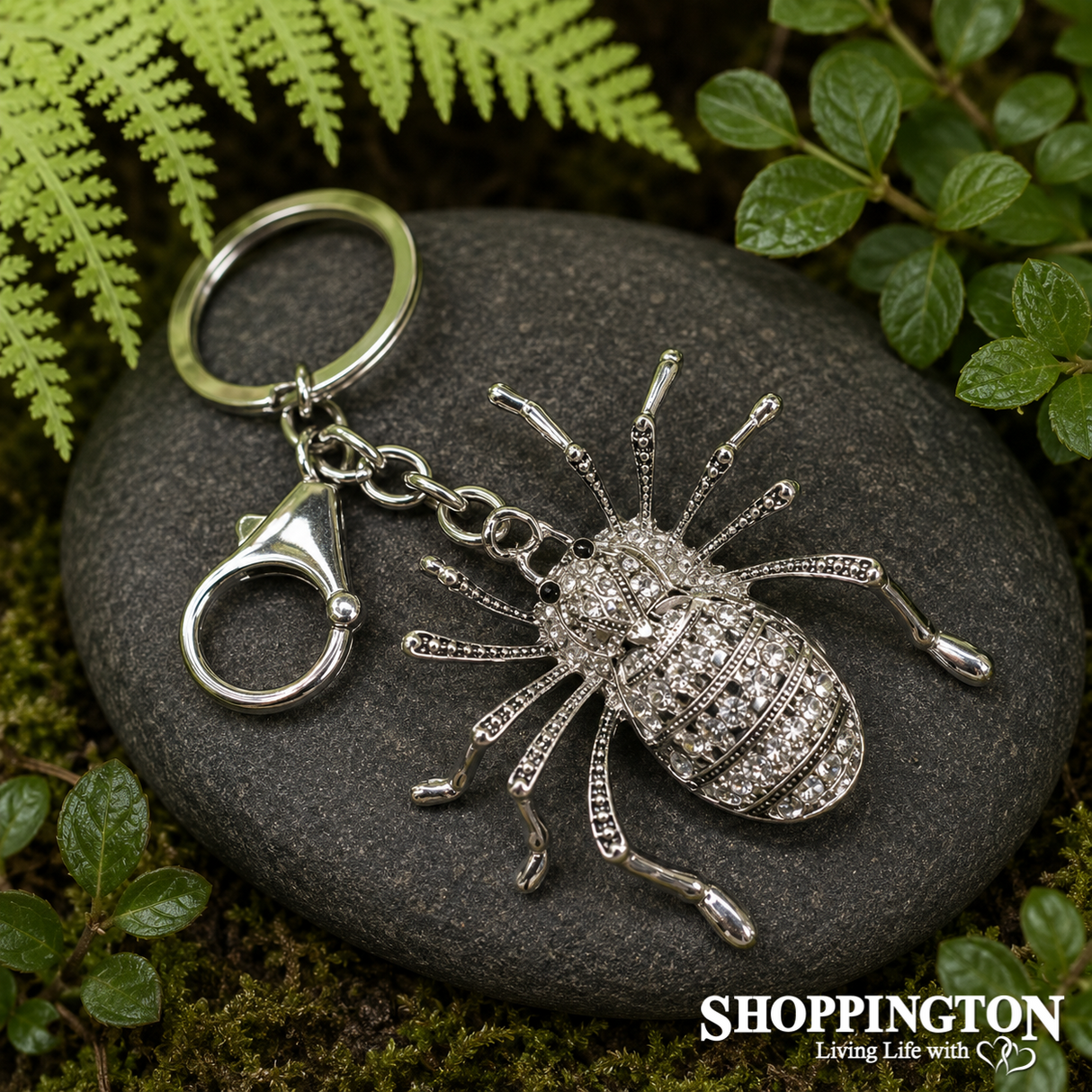 Keyring - Giant Diamante Spider