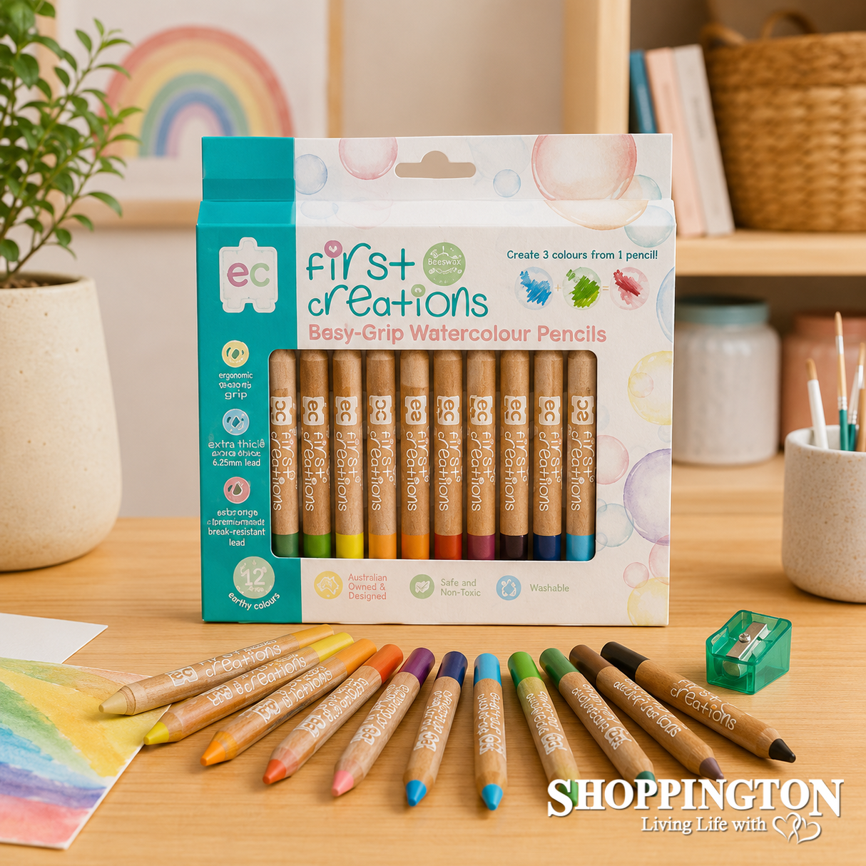 First Creations - Easi-Grip Wooden Pencils 12pk