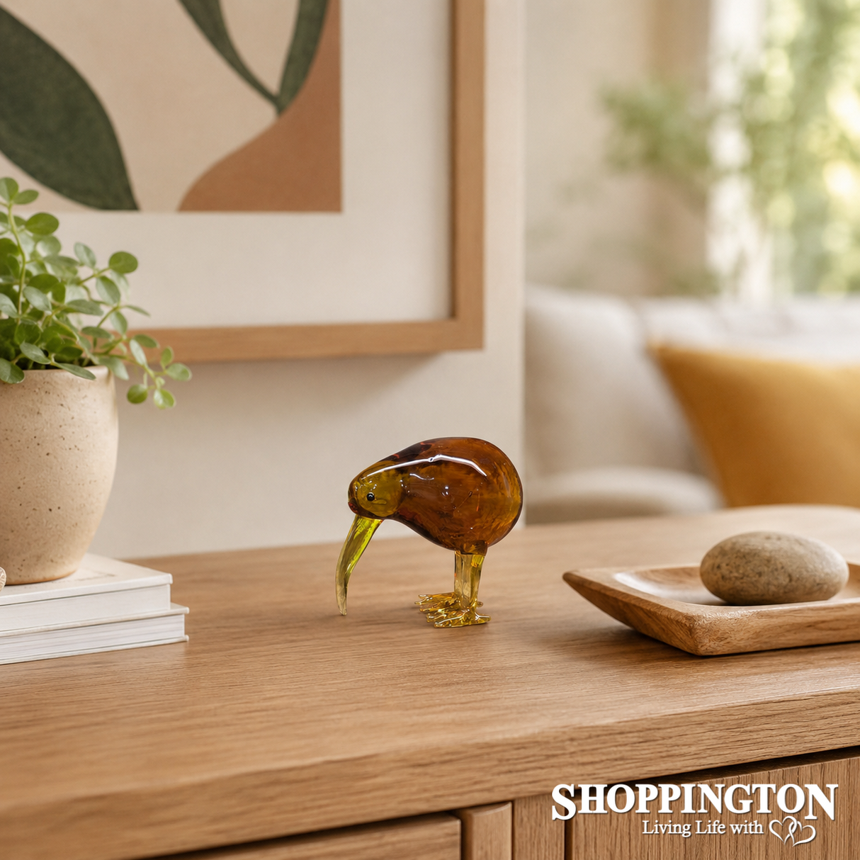 Brown Glass Kiwi