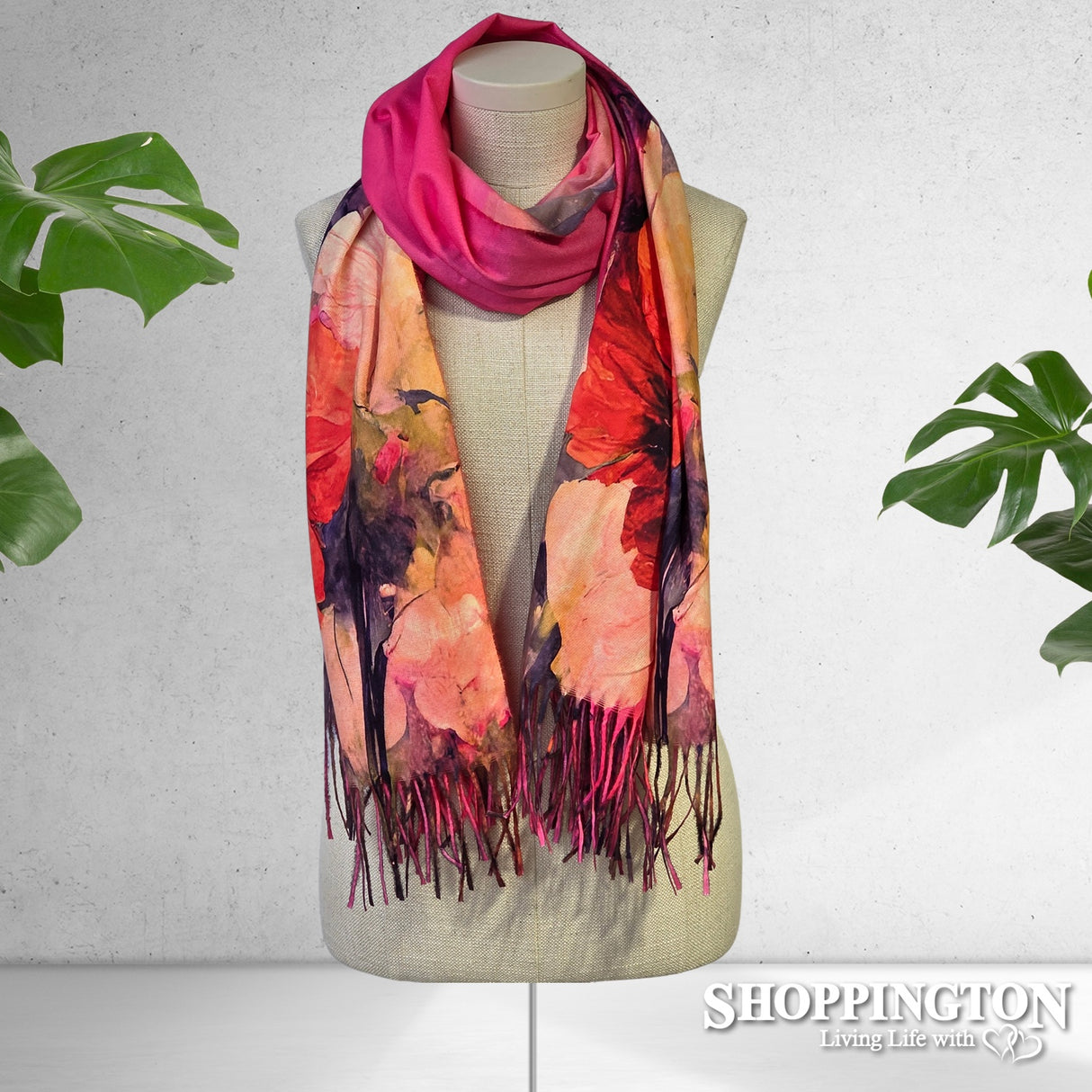 Scarf - Orange Flowers