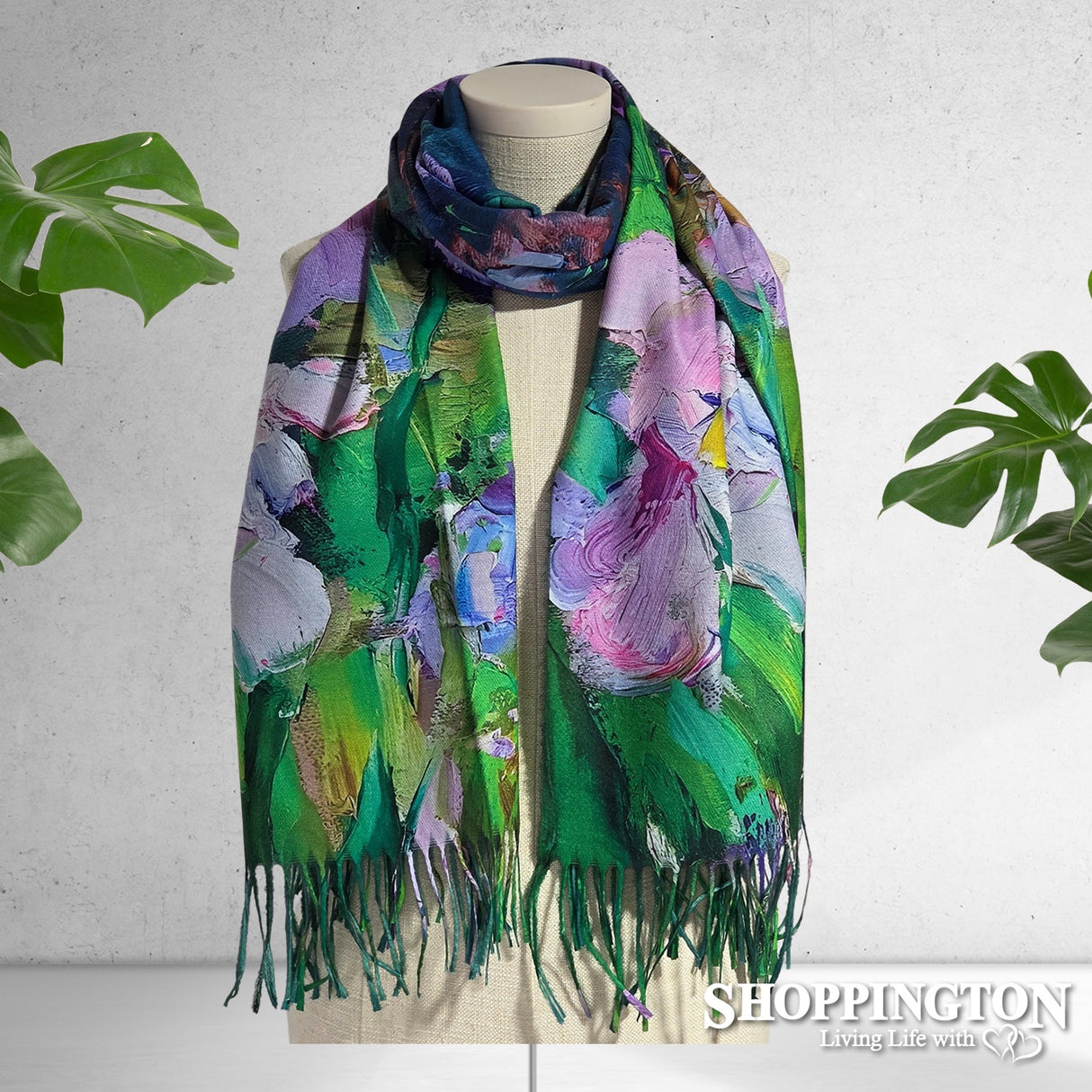 Scarf - Purple Flowers