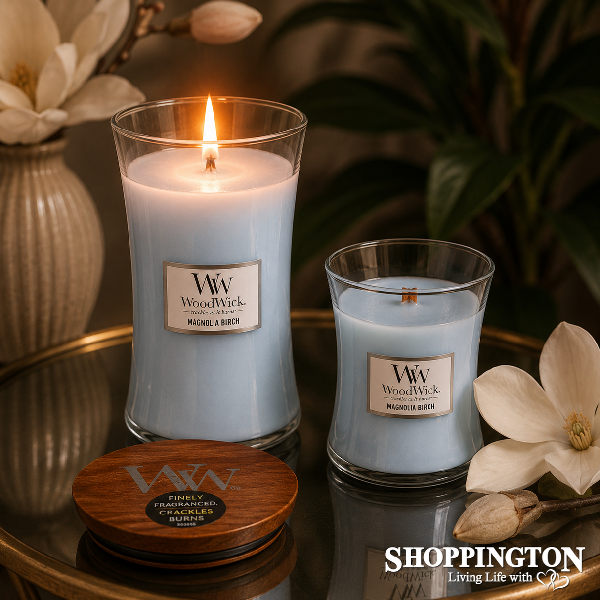 WoodWick Magnolia Birch Medium