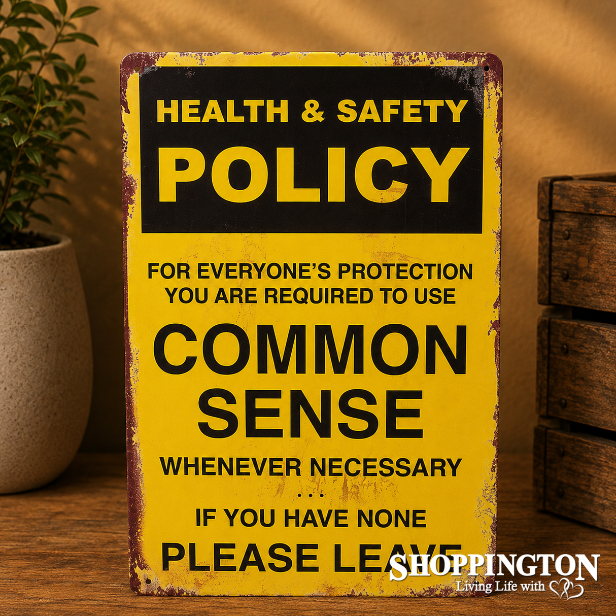 Tin Novelty Sign - Health & Safety