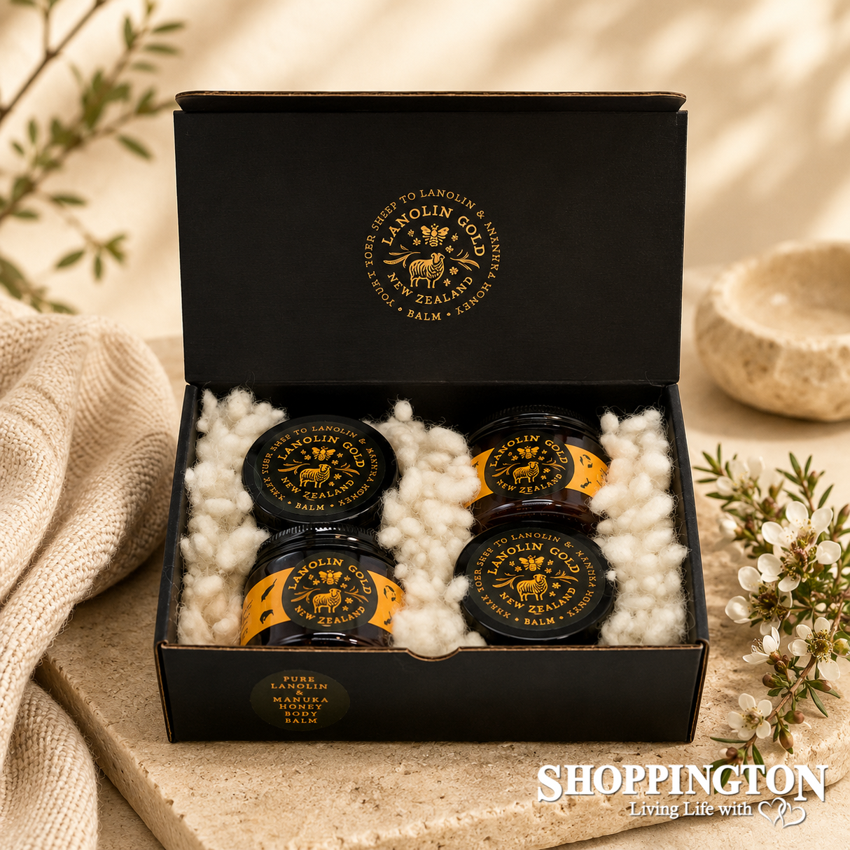 Moana Road Lanolin & Manuka Honey Gold Balm Gift Set