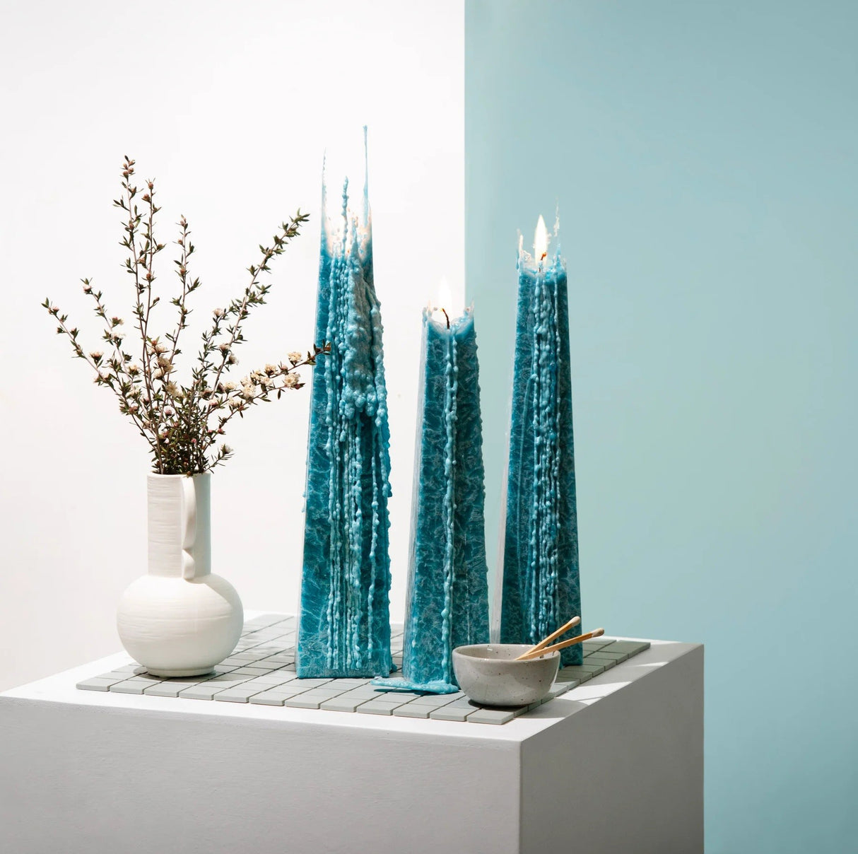 Living Light Icicle Candle - Ocean Sage