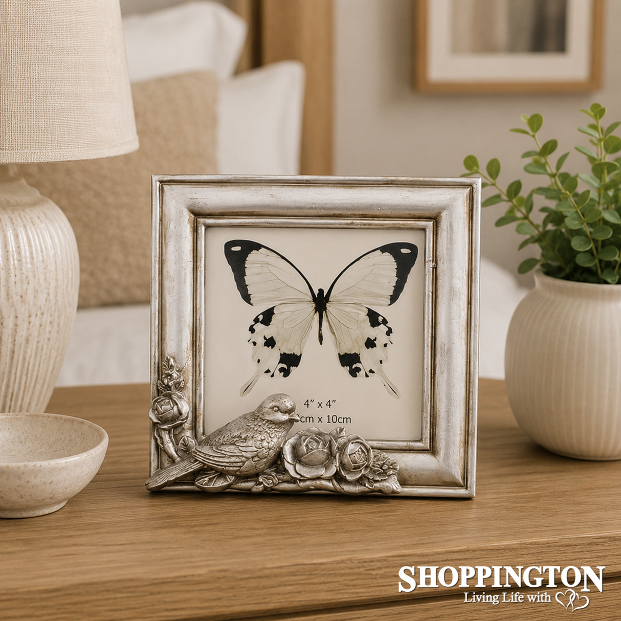 Photo Frame - Rose Birds Champagne