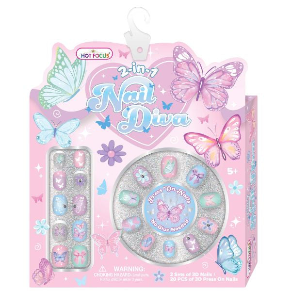 Nail Diva 2-in-1 Press-on Butterfly