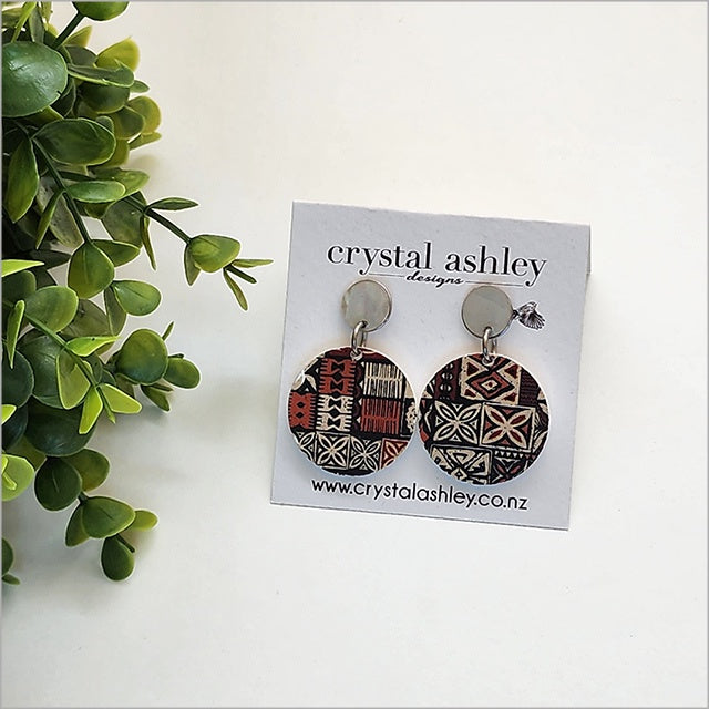 Earrings - Vintage Pacific Round