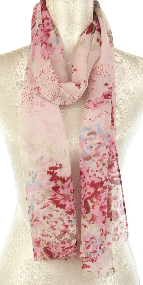 Scarf - Pink Splash Floral