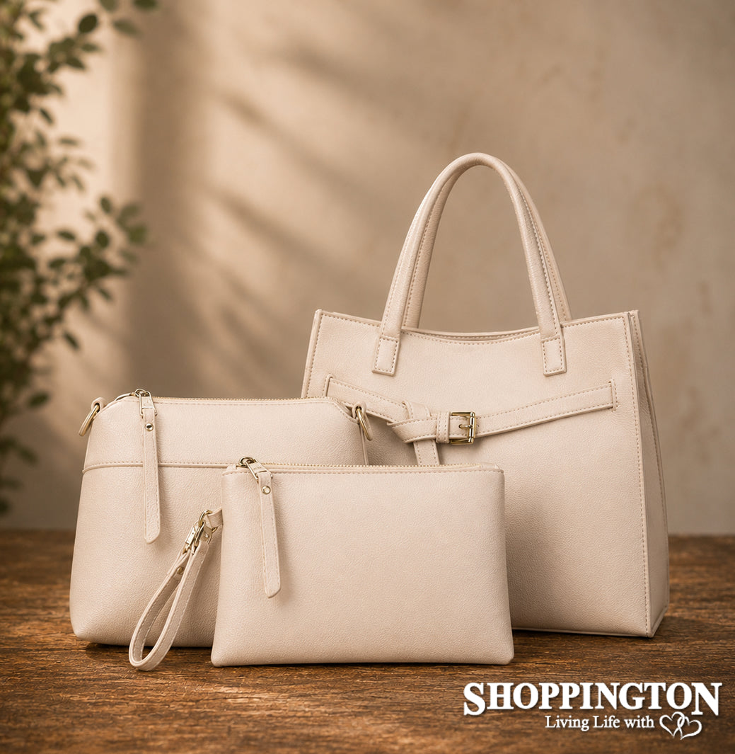 Kellye Oatmeal 3pc Handbag Set