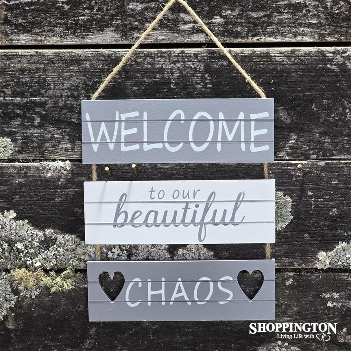 Wooden Sign - Welcome to the Beautiful Chaos