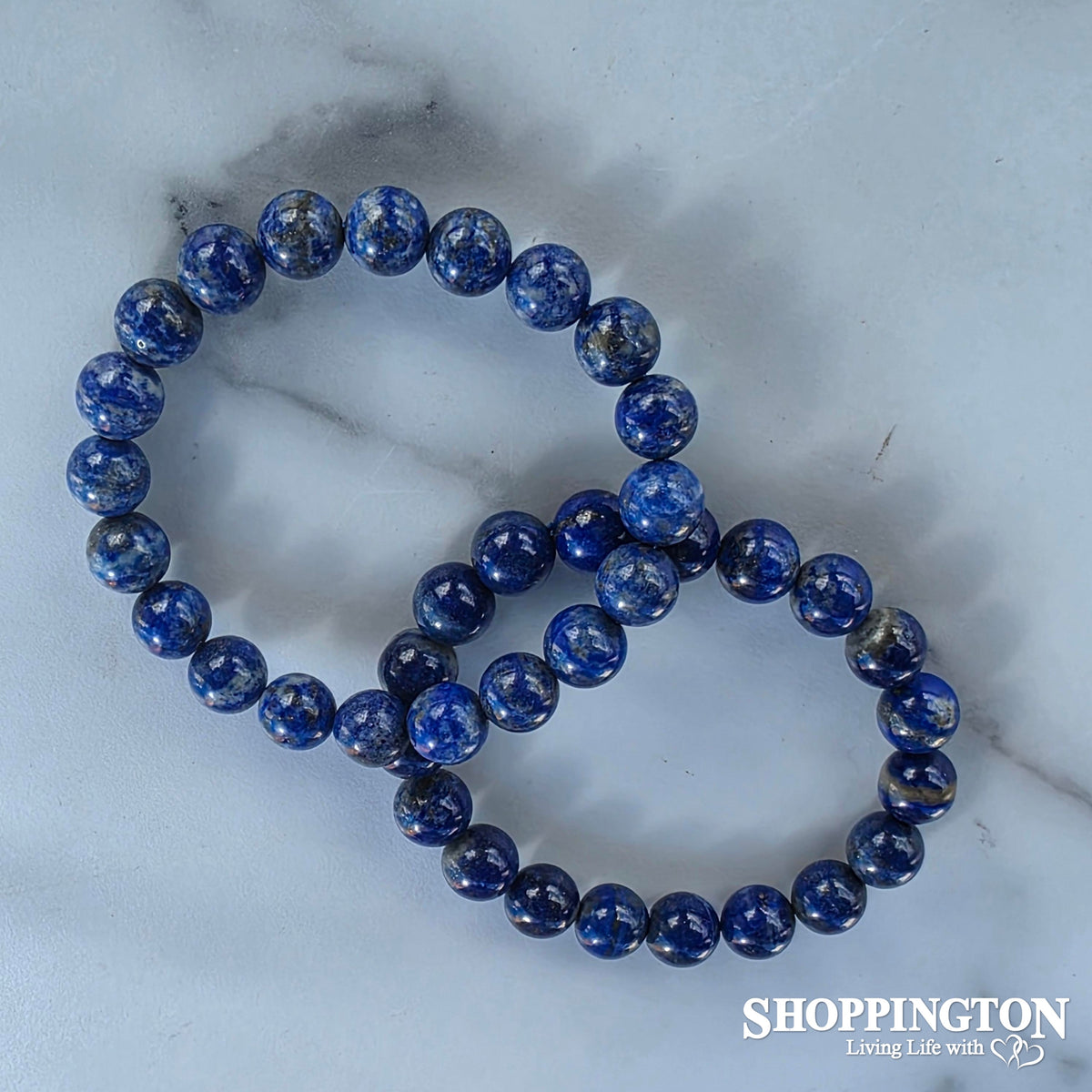 Crystal Gemstone Bead Bracelet - Lapis Lazuli