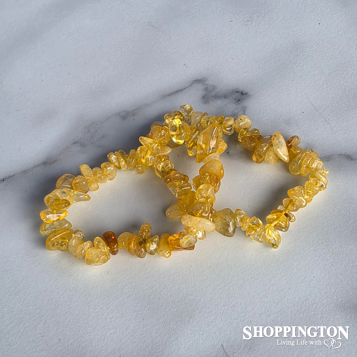 Crystal Gemstone Chip Bracelet - Citrine